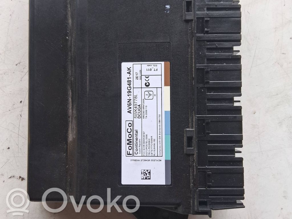 Módulo de confort/conveniencia   AV6N19G481AK,5WK49778L