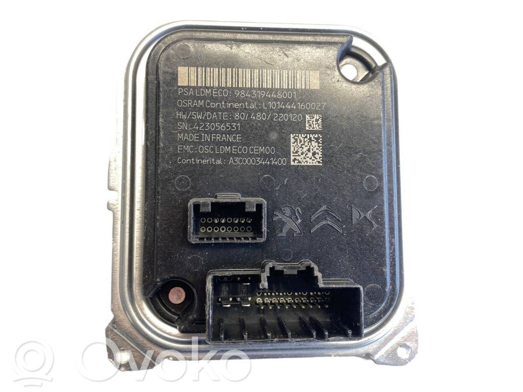 Citroen DS4 Módulo de control de balasto LED 