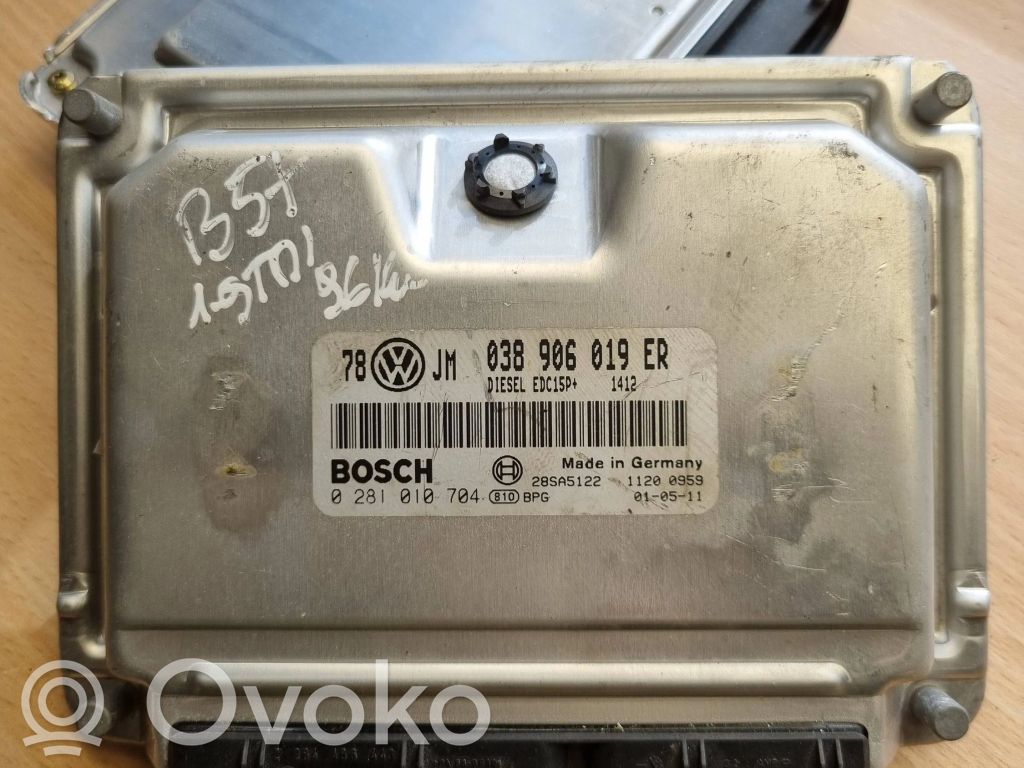 Engine control unit/module   038906019ER,28SA5122,0281010704