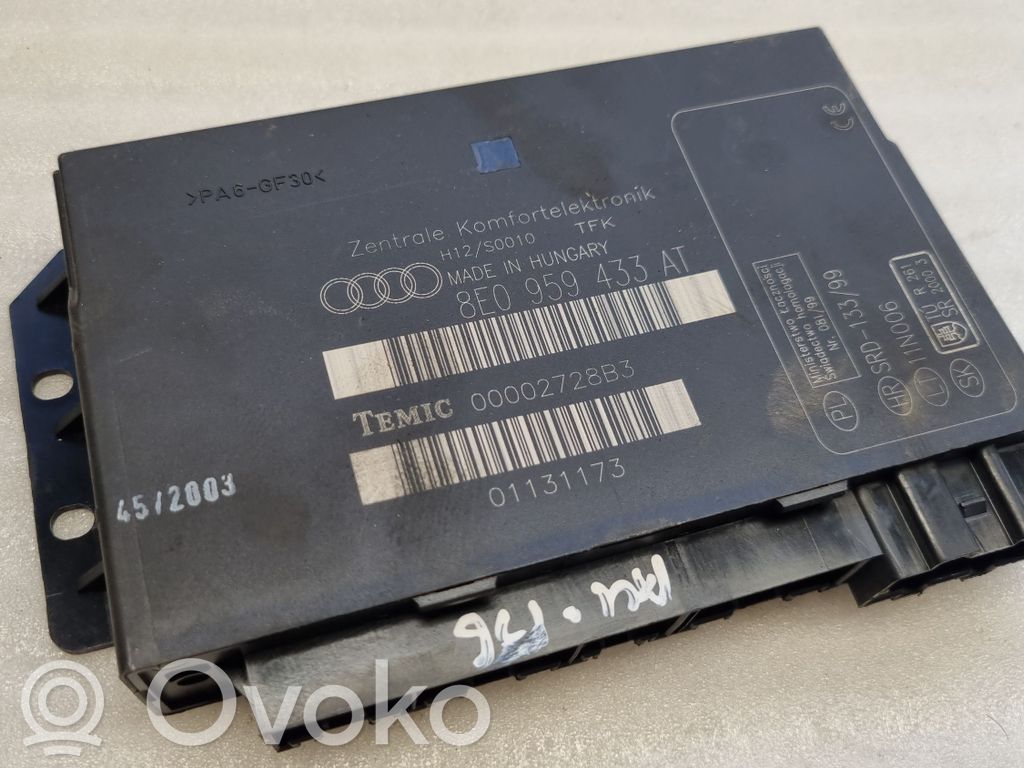 Audi A4 S4 B6 8E 8H Módulo de confort/conveniencia 