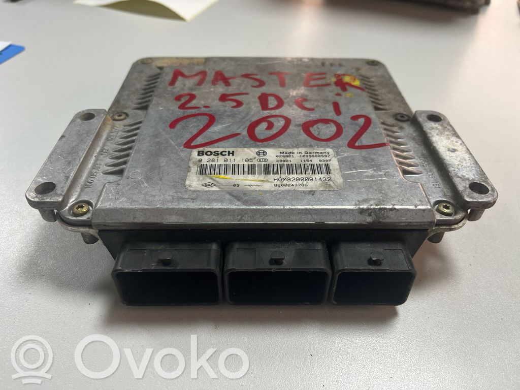Engine control unit/module   8200091432,0281011105,8200243786