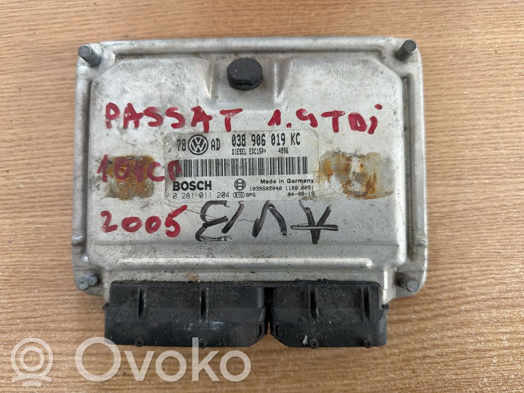 Engine control unit/module   038906019KC,0281011204,1039S02040