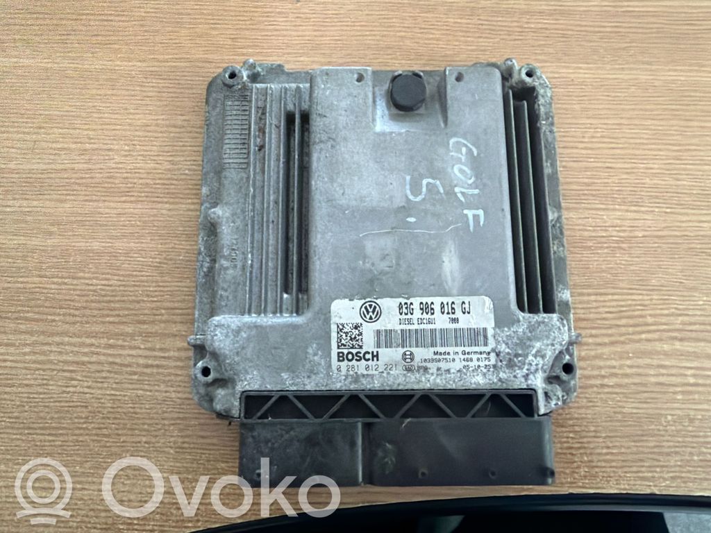 Engine control unit/module   03G906016GJ,0281012221,1039S07510