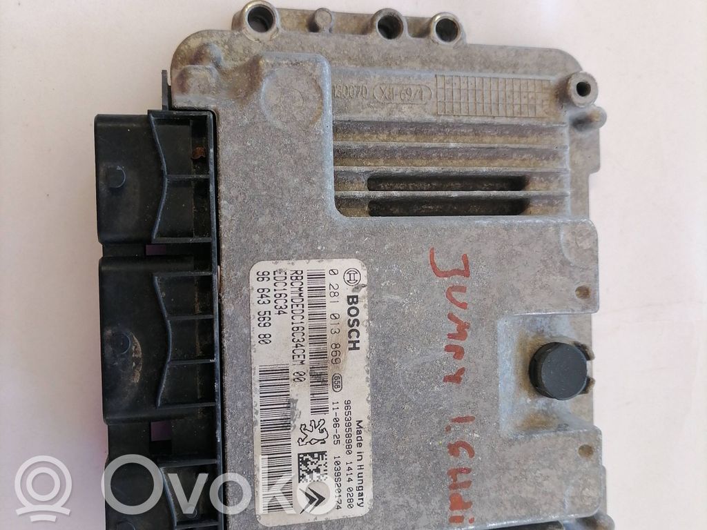 Moottorin ohjainlaite/moduuli   9664356980,9653958980,0281013869