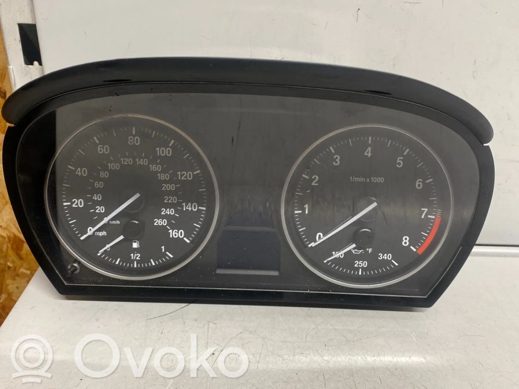 BMW 3 E90 E91 Spidometrs (instrumentu panelī) 