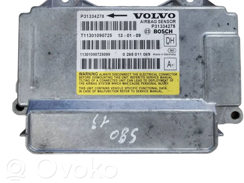 Volvo S80 Airbag control unit/module 