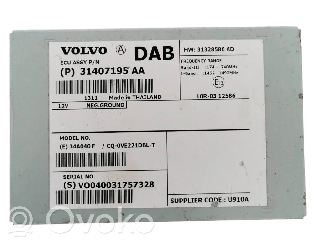 Volvo V60 Antenna control unit 