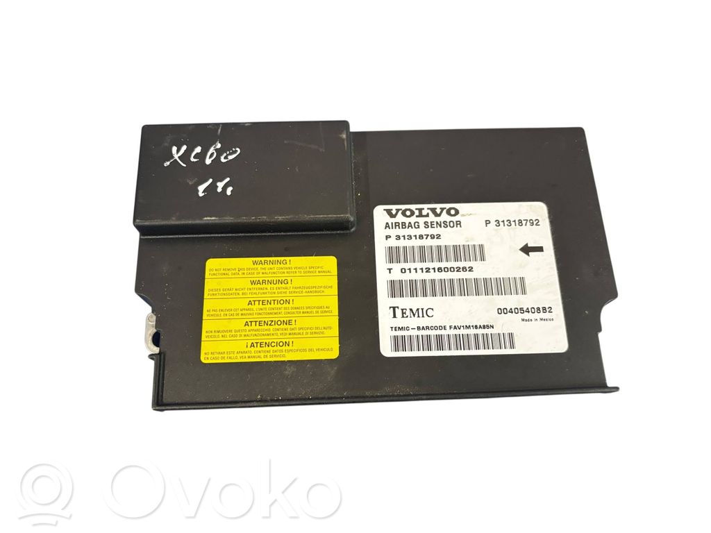 Sterownik / Moduł Airbag   31318792,00405408B2,011121600262