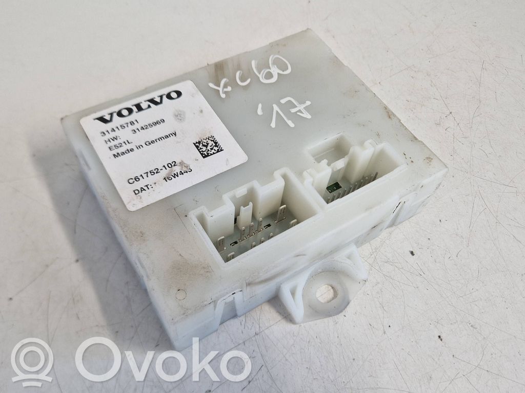 Volvo XC60 Tailgate/trunk control unit/module 