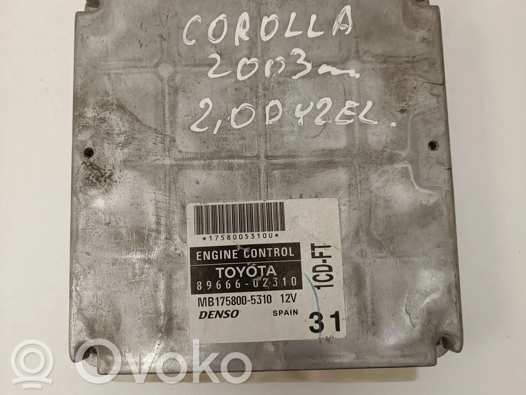 Toyota Corolla E120 E130 Engine control unit/module 
