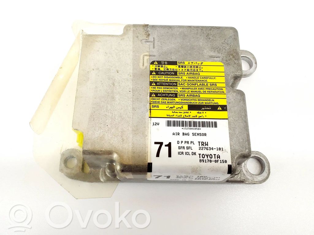 Toyota Verso-S Airbag control unit/module 