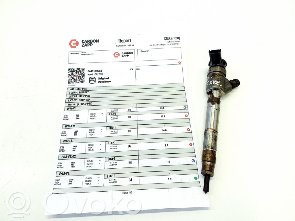Citroen Berlingo Inyector de combustible 