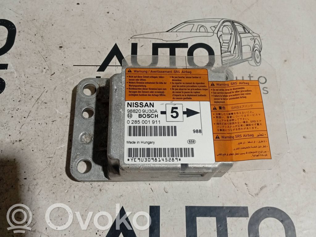 Airbag control unit/module   988209U30A,0285001911,BQSC