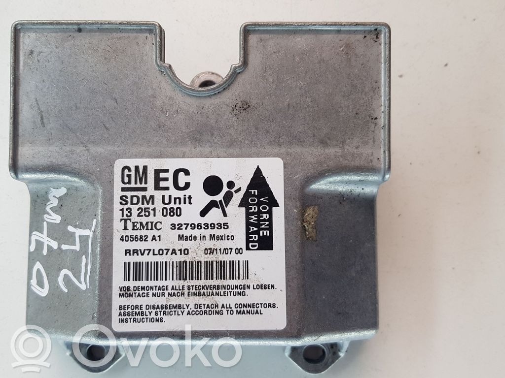 Opel Astra H Turvatyynyn ohjainlaite/moduuli 