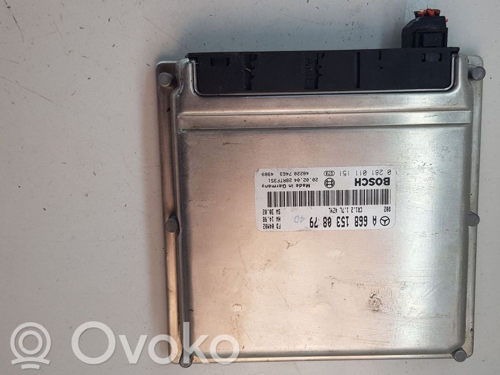 Mercedes-Benz A W168 Engine control unit/module 