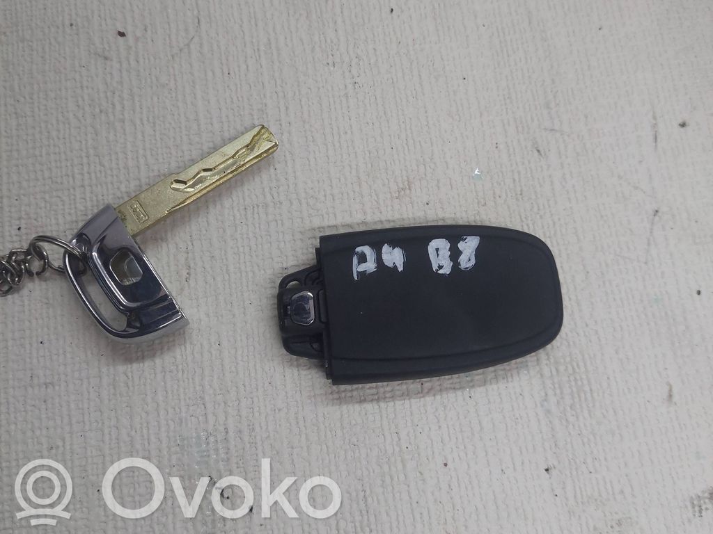 Audi A4 S4 B8 8K Klucz / Karta zapłonu 