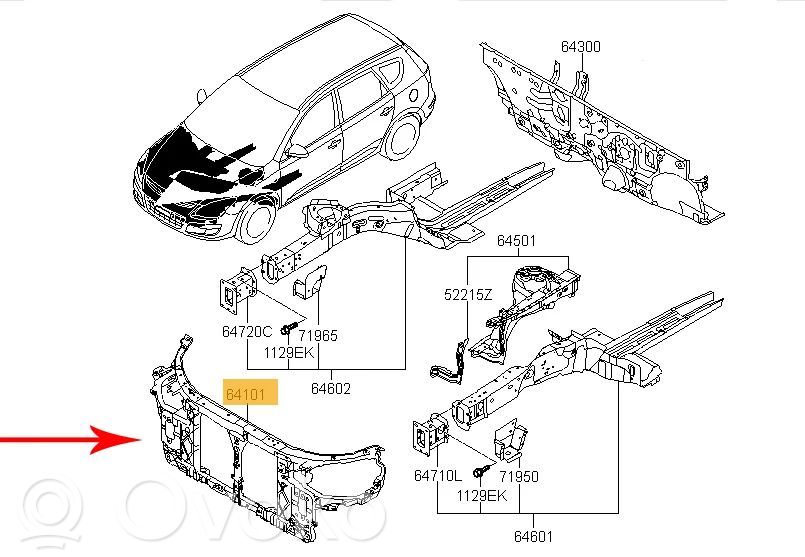 Hyundai i30 Marco panal de radiador 