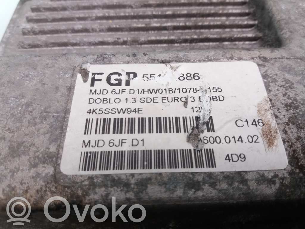 Fiat Doblo Moottorin ohjainlaite/moduuli (käytetyt) 