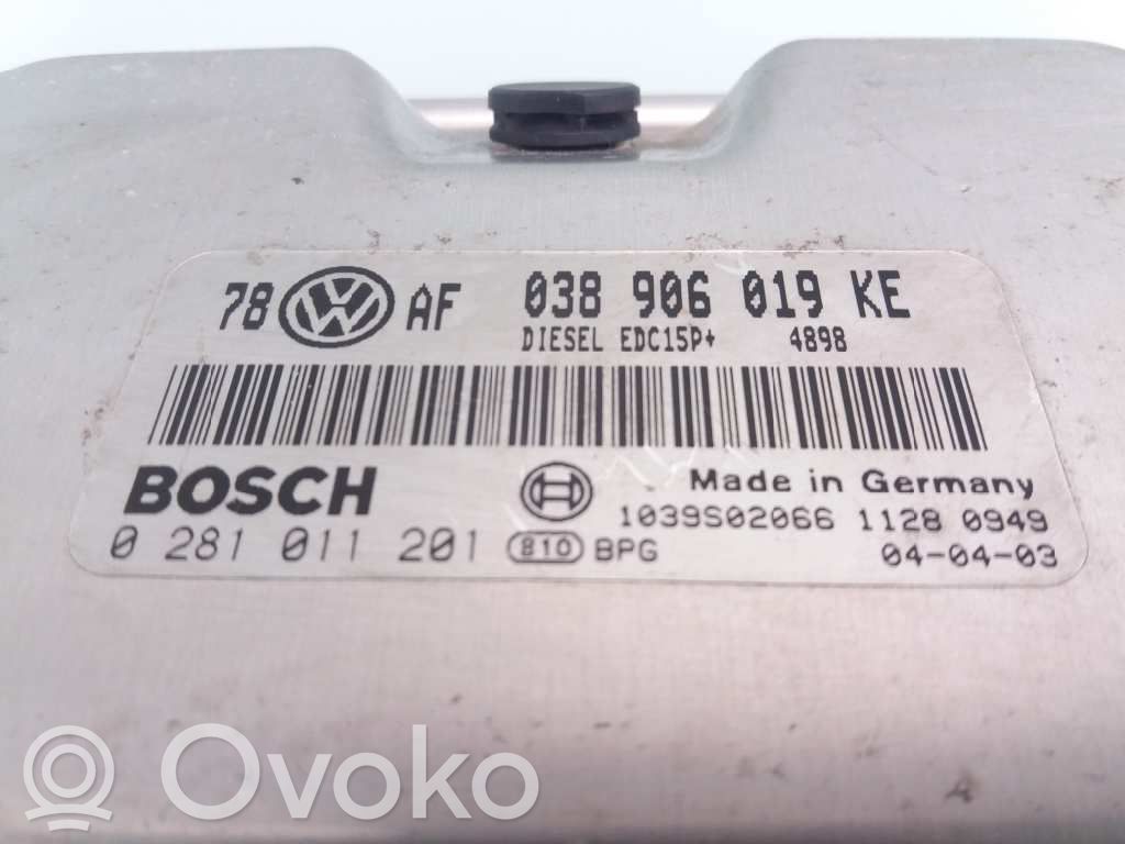 Unité de commande, module ECU de moteur   038906019KE,0281011201