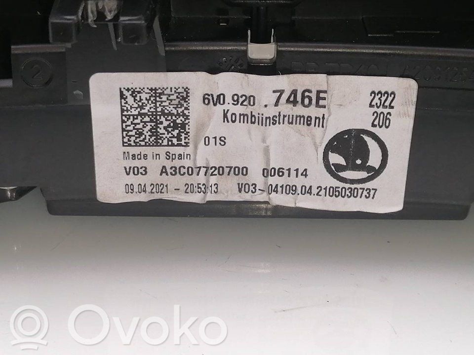 Skoda Fabia Mk1 (6Y) Tachimetro (quadro strumenti) 