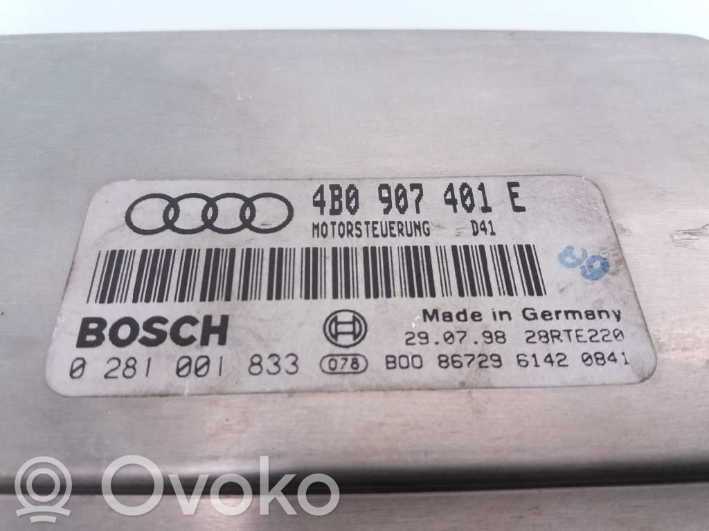 Unité de commande, module ECU de moteur   4B0907401E,0281001833,0281001833