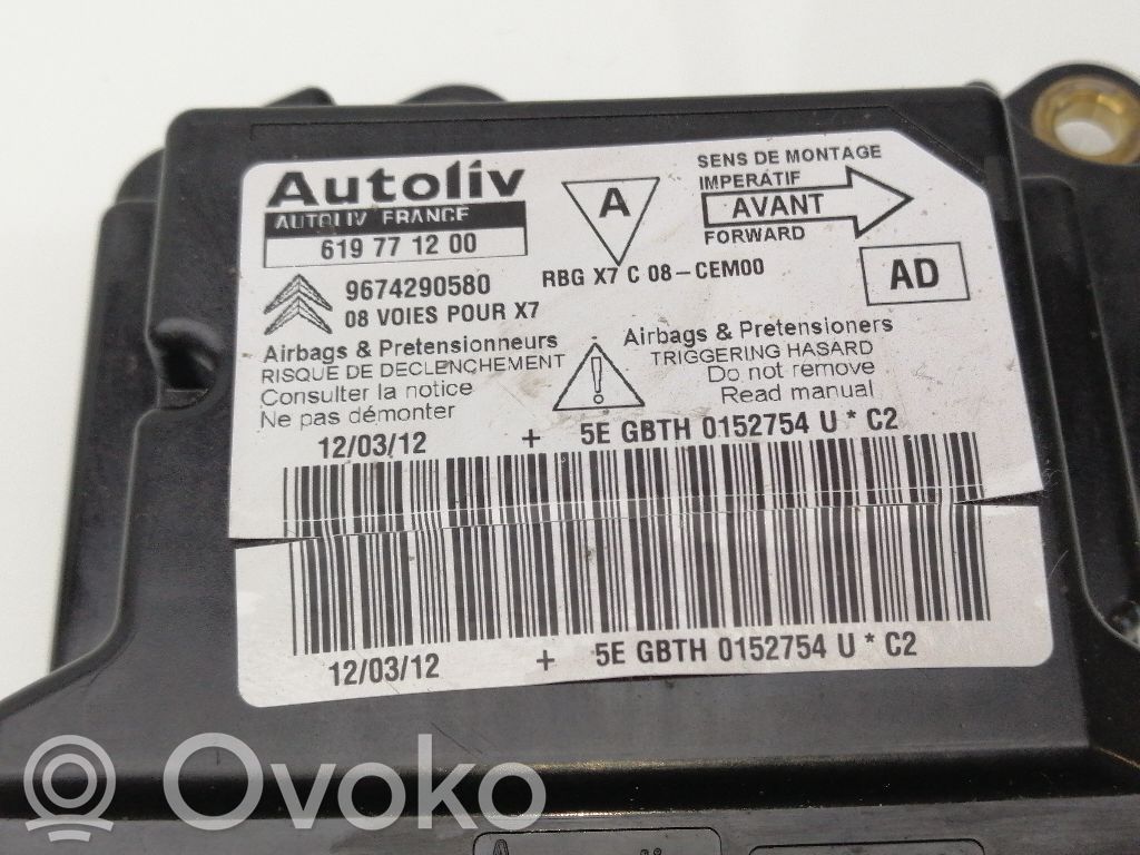 Sterownik / Moduł Airbag   9674290580,619771200