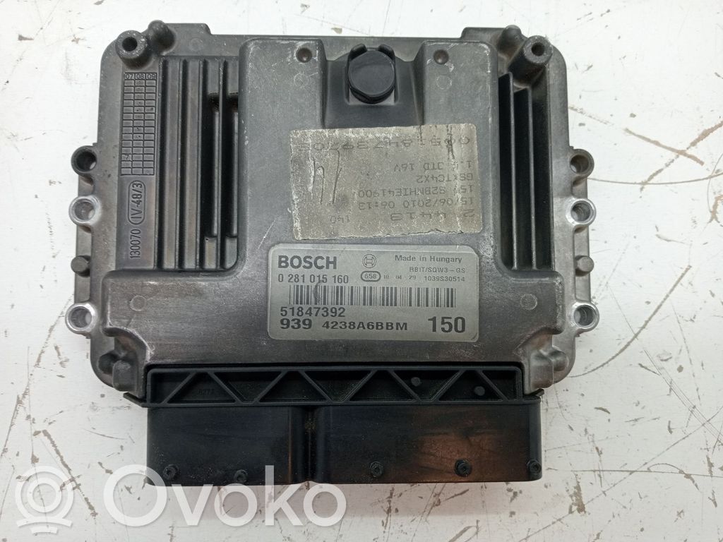 Unité de commande, module ECU de moteur   51847392,0281015160