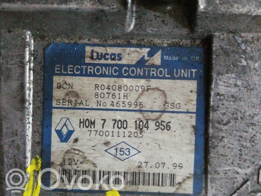 Centralina/modulo motore ECU   7700104956,7700104956,7700111205