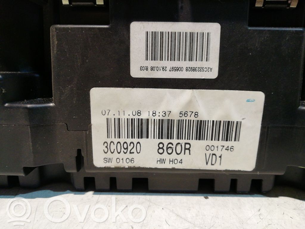 Volkswagen PASSAT B3 Tachimetro (quadro strumenti) 