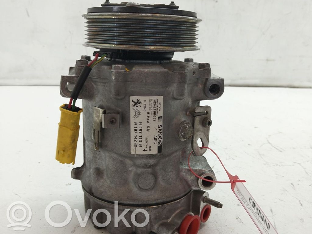 Ilmastointilaitteen kompressorin pumppu (A/C)   9806706780,9819711380,9819714280