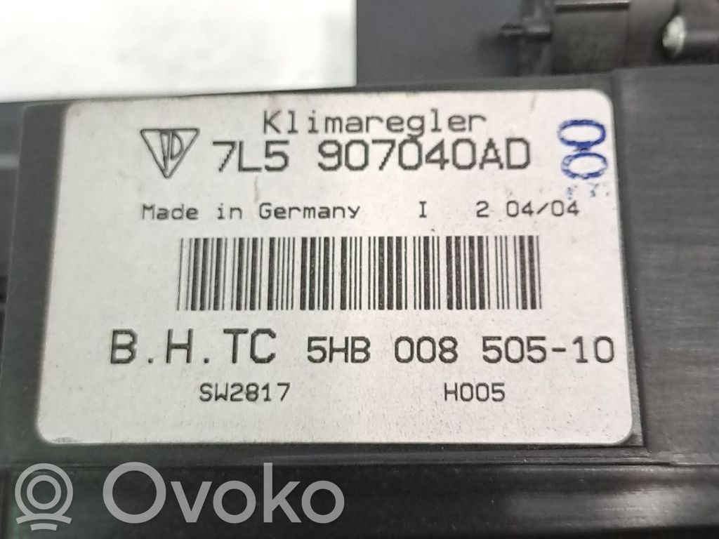 Climate control unit   7L5907040