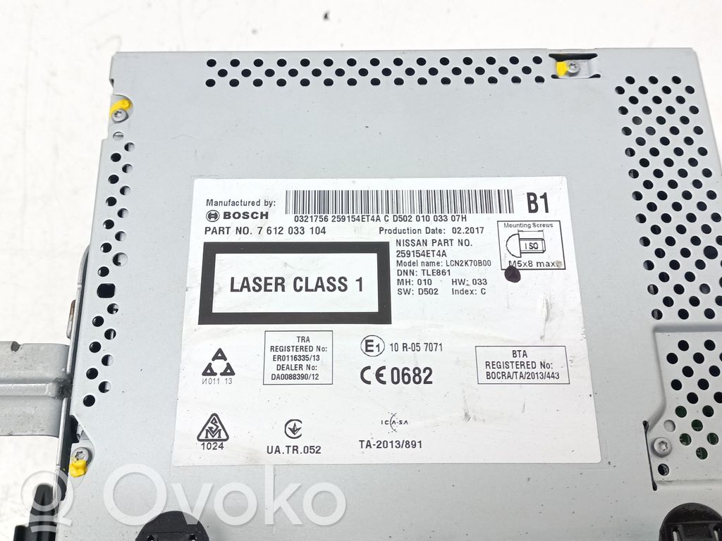 Nissan Qashqai Unitate principală radio/CD/DVD/GPS 