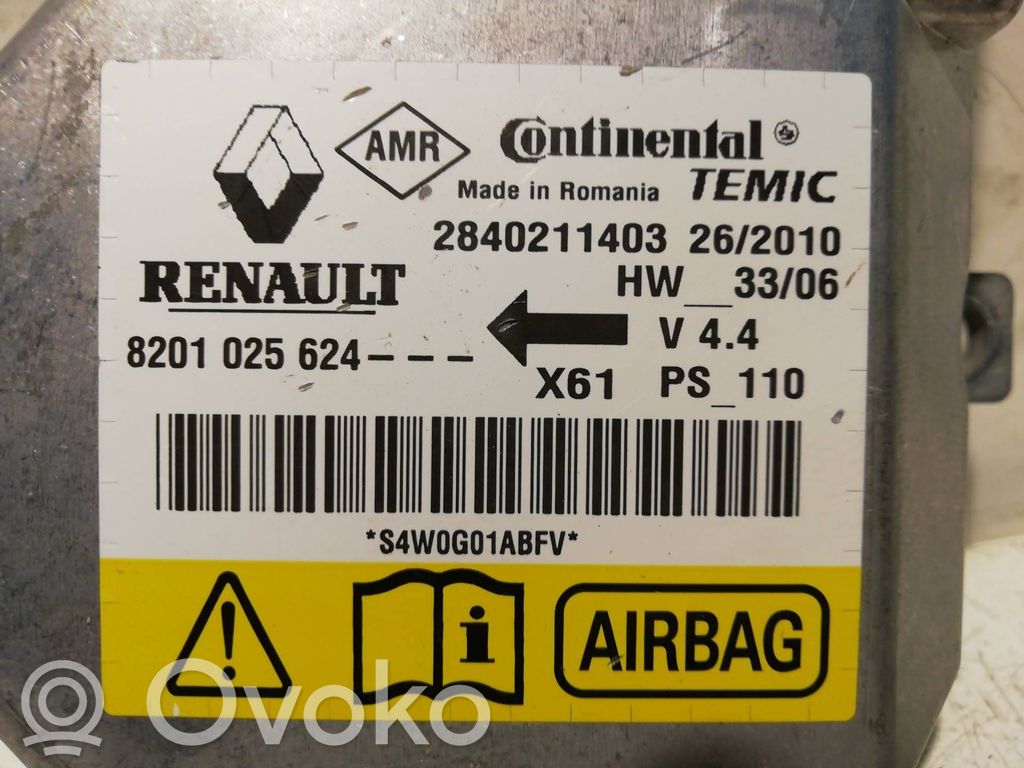 Renault Kangoo II Centralina/modulo airbag 