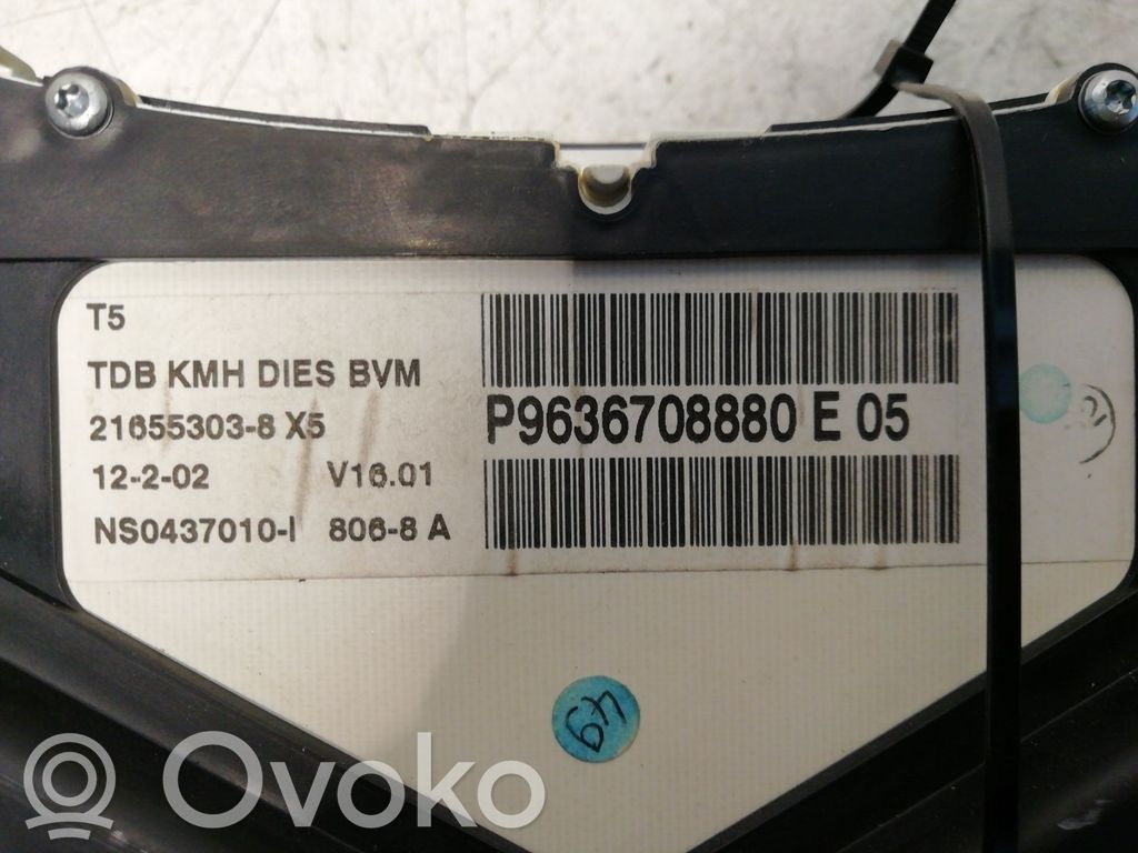 Tachimetro (quadro strumenti)   9636708880,9636708880
