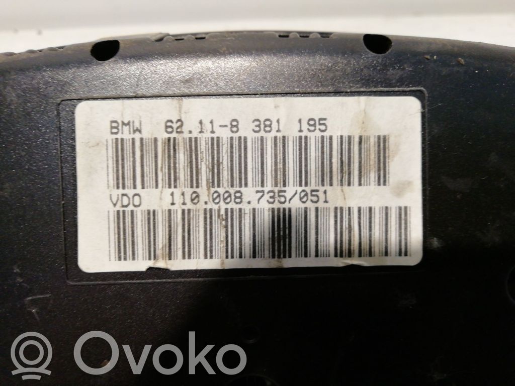 Speedometer (instrument cluster)   62118381195,62118381195,110008735