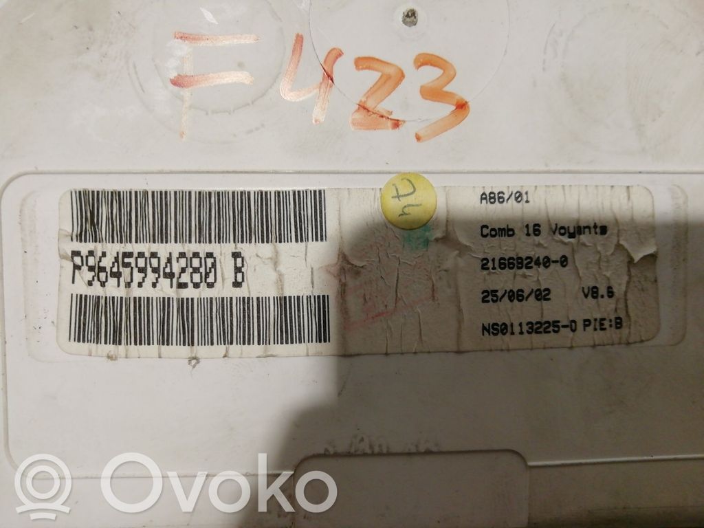 Speedometer (instrument cluster)   9645994280,9645994280
