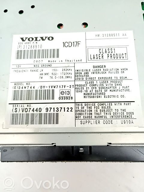 Volvo C30 Panel / Radioodtwarzacz CD/DVD/GPS 