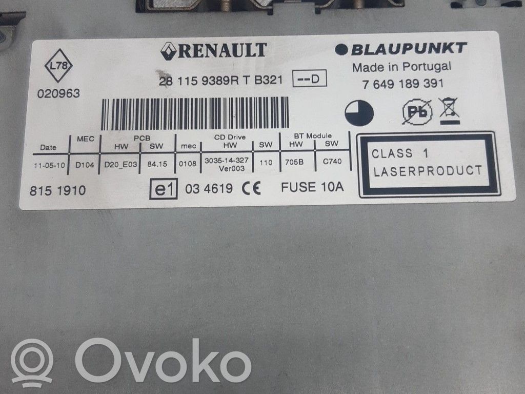 Renault Scenic III -  Grand scenic III Unitate principală radio/CD/DVD/GPS 