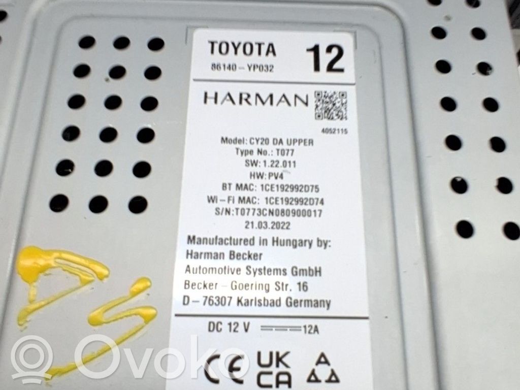 Toyota Yaris Cross Head Up Display HUD