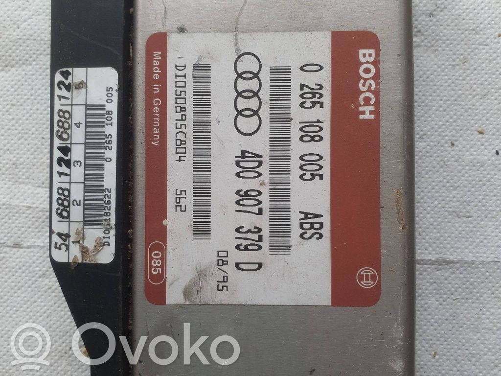 Sterownik / moduł ABS   4D0907379D,0265108005,DT050895C804,S00801S920
