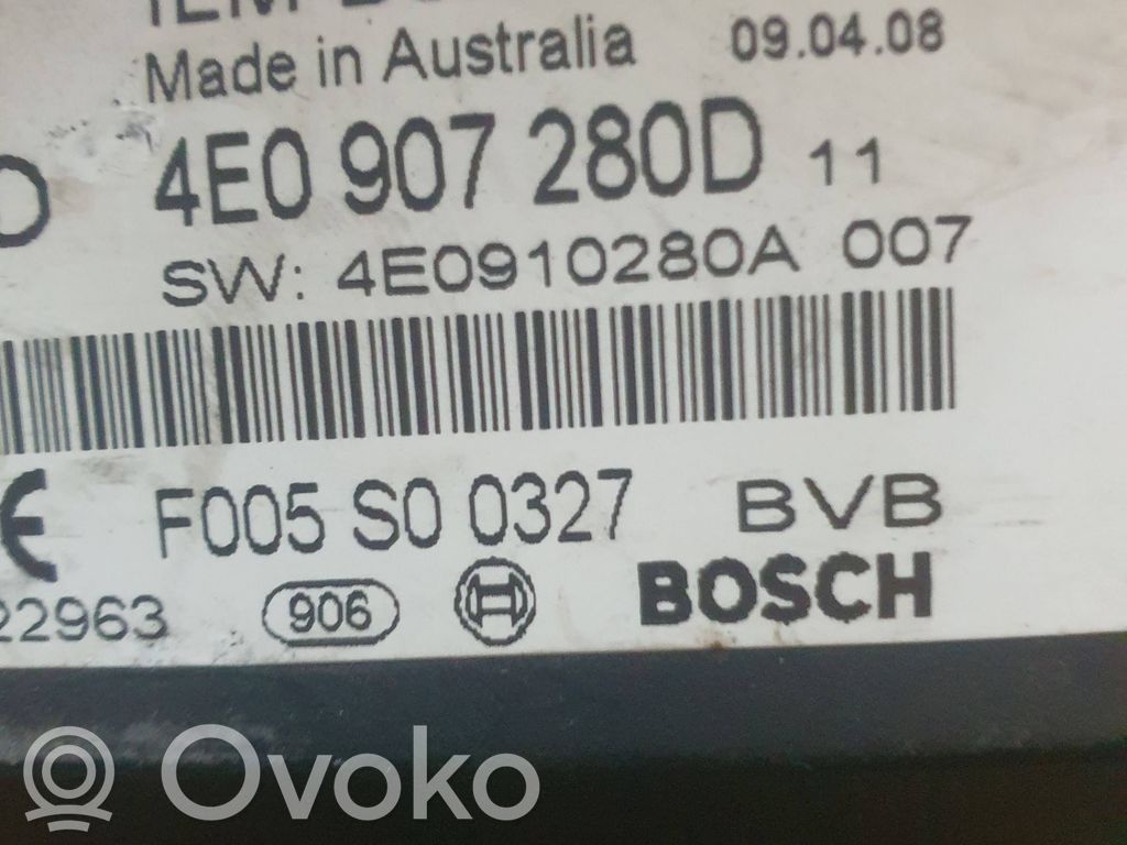 Maitinimo valdymo blokas   4E0907280D,F005S00327