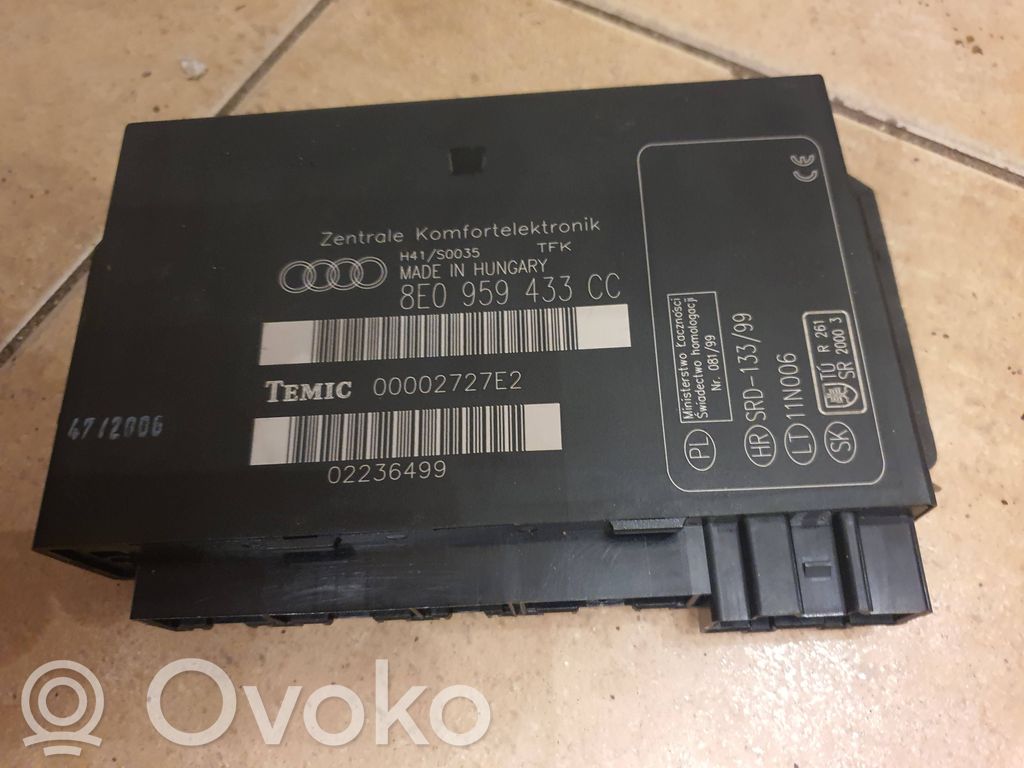 Audi A4 S4 B7 8E 8H Módulo de confort/conveniencia 