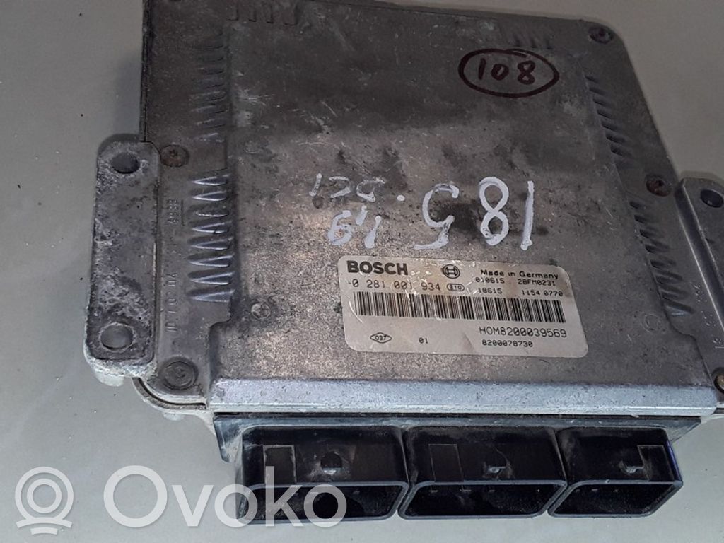 Engine control unit/module   0281001934,HOM8200039569
