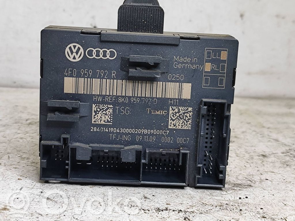 Unité de commande module de porte   8K0959792D,4F0959792R