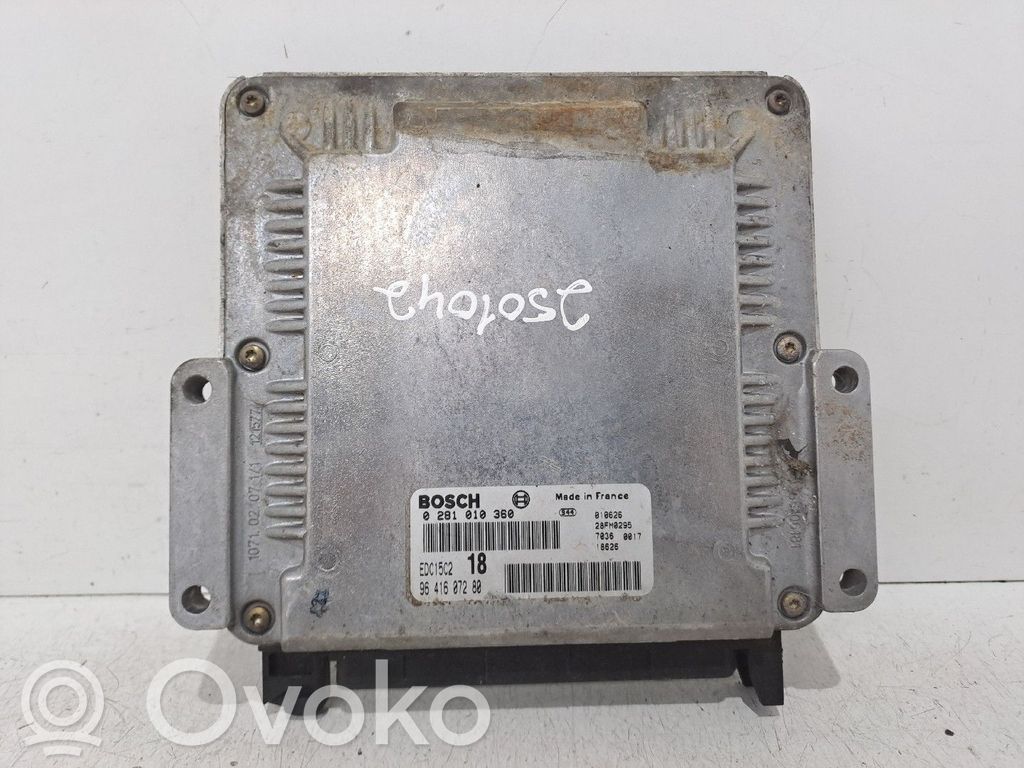 Unidad de control/módulo del motor   0281010360,9641607280