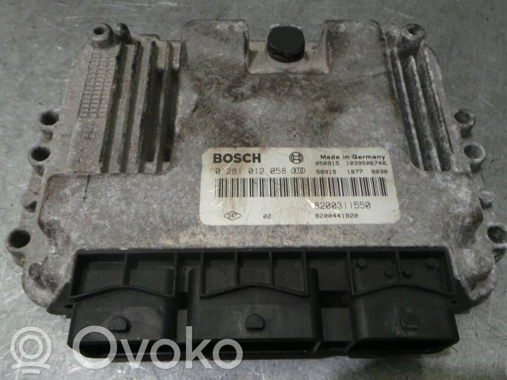 Engine control unit/module   0281012058,1801040,8200311550