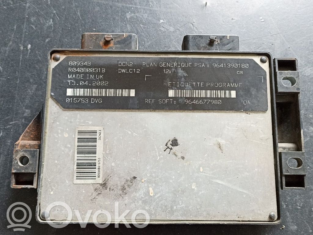 Unidad de control/módulo del motor   9641390180,9646677980,LUCAS