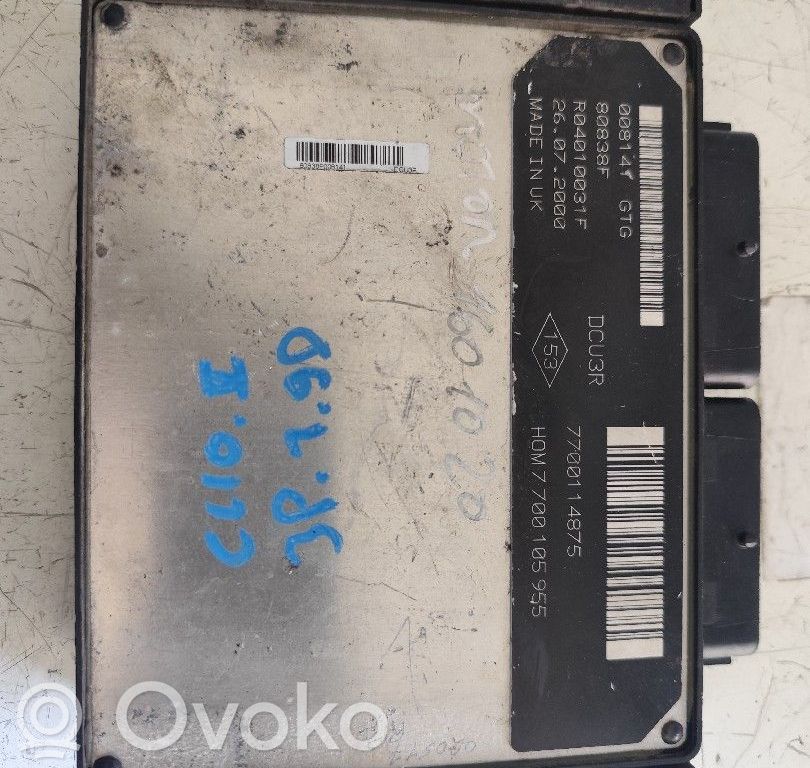 Engine control unit/module   7700114875,HOM7700105955