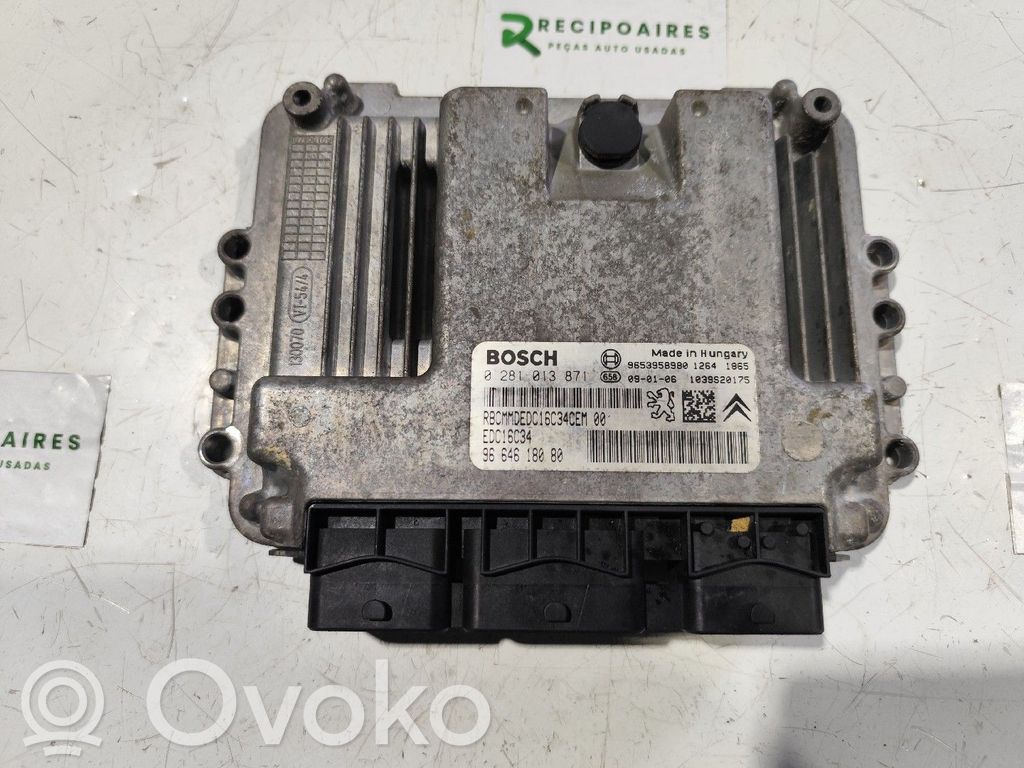 Engine control unit/module   0281013871,9664618080,EDC16C34
