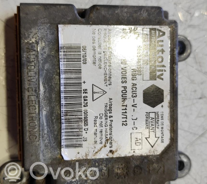 Peugeot 206 Airbag control unit/module 